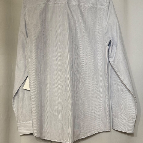 Calvin Klein Non-Iron Shirt M - Ballad Blue Delicate Stripe w/ Original Tags - Picture 7 of 11